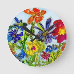 Wall Clock Office Kitchen Lovitude Springtime