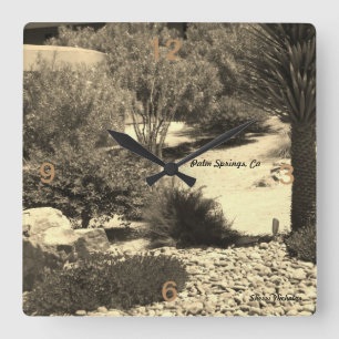 Wall Clock, Palm Springs, Ca Square Wall Clock