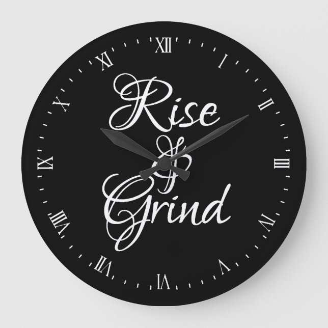 Wall Clock - Rise & Grind (Front)