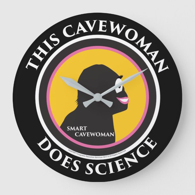 Wall Clock Science Smart Cavewoman (Front)
