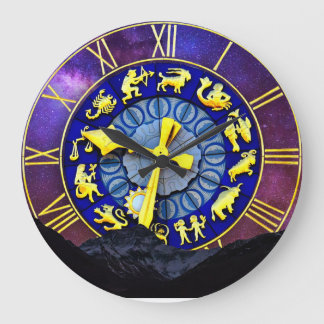 Wall clock signs of zodiac