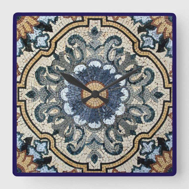 Wall Clock - Square Tile Design (Front)
