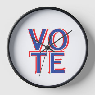 Wall Clock Vote Political Campaign Merchandise