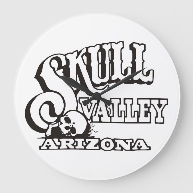 Wall Clock w/ Skull Valley, Arizona logo (Front)