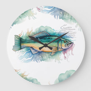 Wall Clock - Watercolor Series: Bass