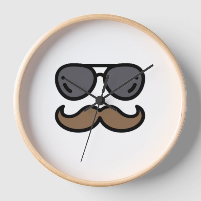 Wall clock with a funny design featuring broken gl (Front)