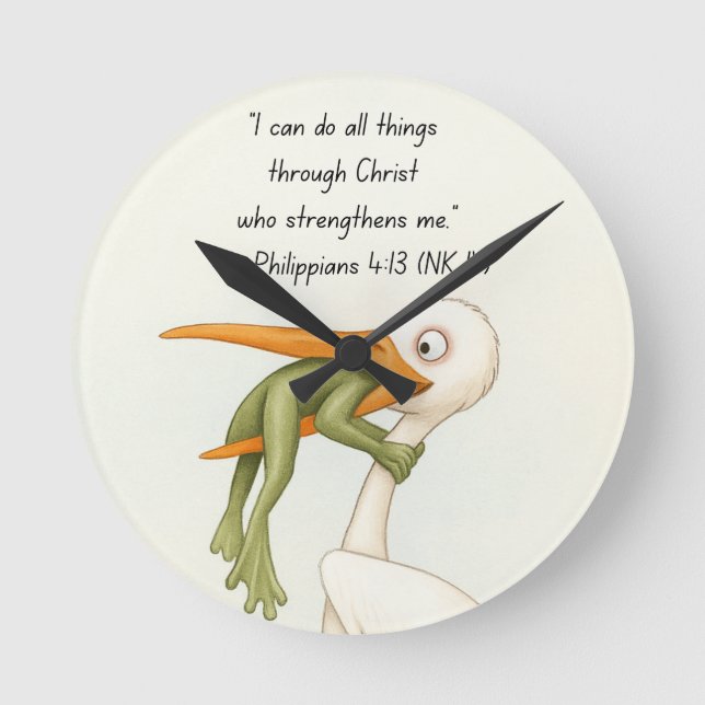 Wall Clock with Bible Scripture (Front)
