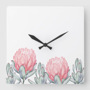 Wall Clock with charming, delicate flowers.
