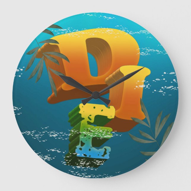 Wall clock with DesignInEvery store logo (Front)