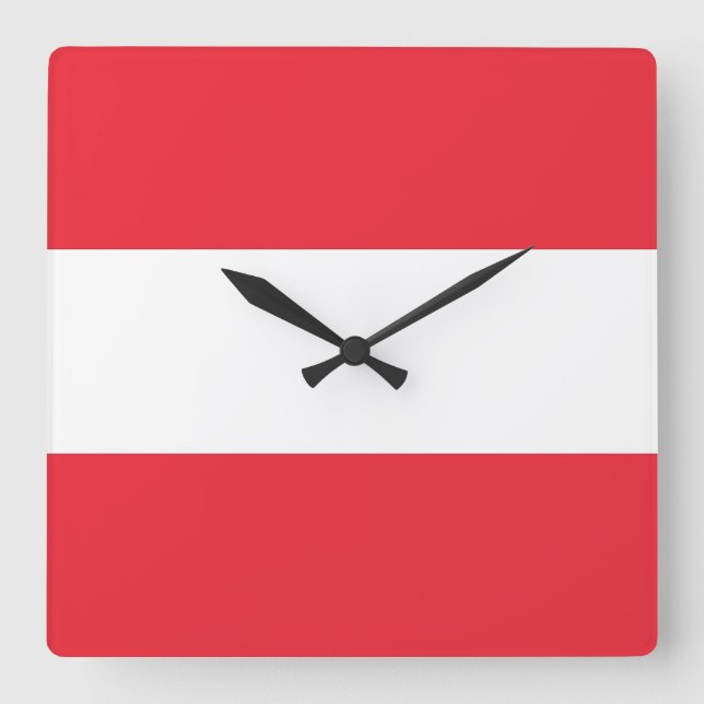 Wall Clock with Flag of Austria (Front)