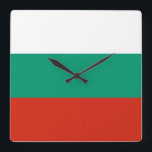 Wall Clock with Flag of Bulgaria<br><div class="desc">Add a touch of Bulgarian pride to your home or office with our exclusive wall clock featuring the flag of Bulgaria! This beautifully designed wall clock is more than just a functional timepiece; it’s a celebration of Bulgaria’s rich heritage and culture. The bold display of the Bulgarian flag on the...</div>