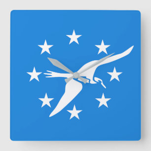 Wall Clock with Flag of Corpus Christi City, USA