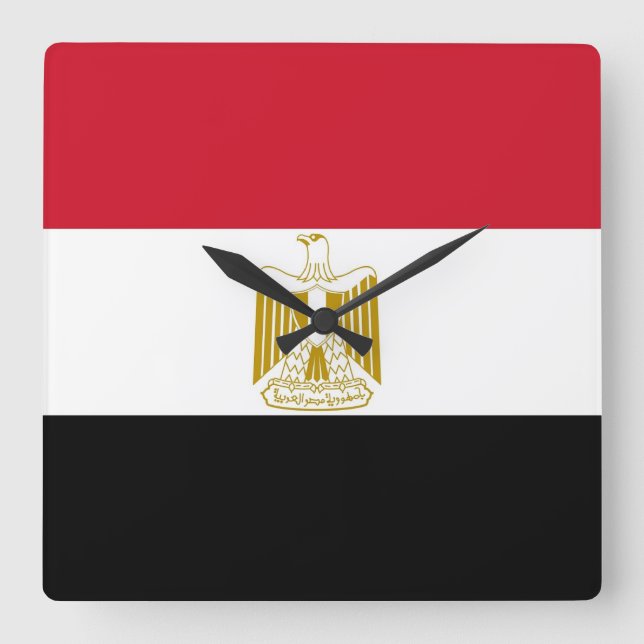 Wall Clock with Flag of Egypt (Front)