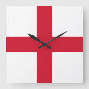 Wall Clock with Flag of England