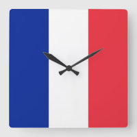 Wall Clock with Flag of France