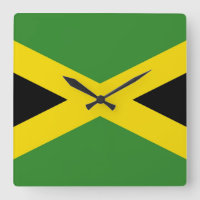 Wall Clock with Flag of Jamaica
