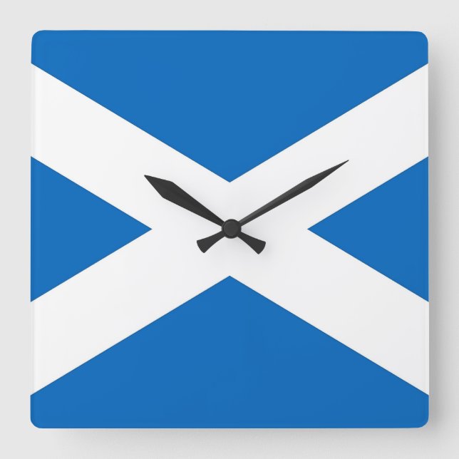 Wall Clock with Flag of Scotland (Front)