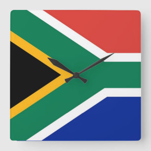Wall Clock with Flag of South Africa