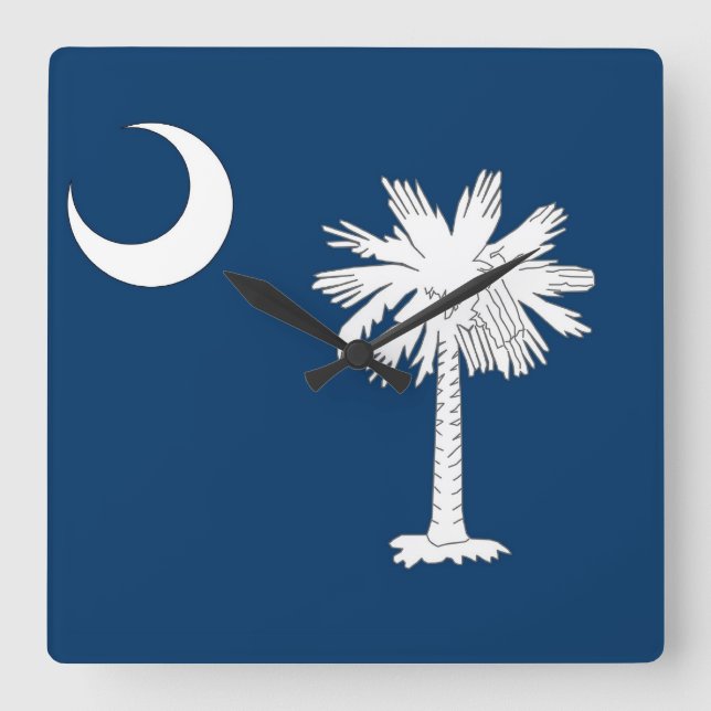 Wall Clock with Flag of South Carolina, USA (Front)
