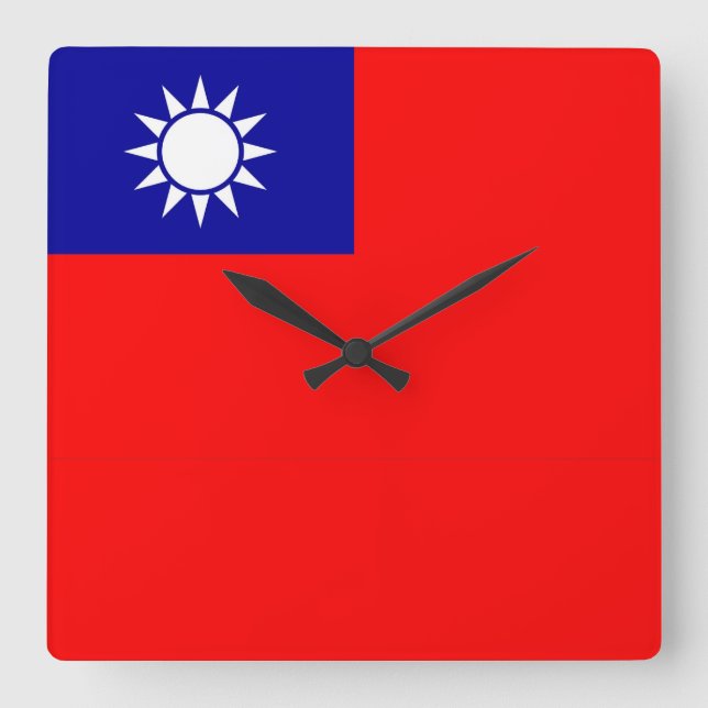 Wall Clock with Flag of Taiwan (Front)