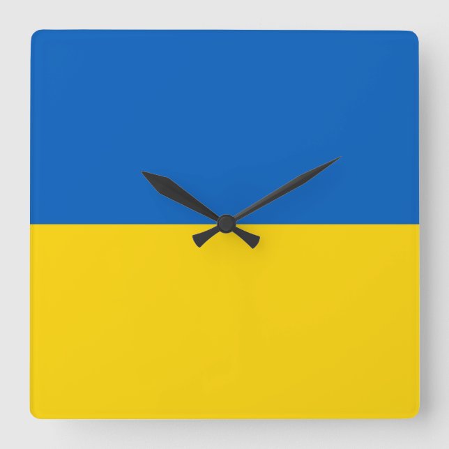 Wall Clock with Flag of Ukraine (Front)