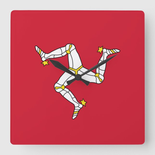 Wall Clock with Isle of Man Flag, United Kingdom (Front)
