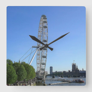 Wall Clock with London Eye Ferris Wheel