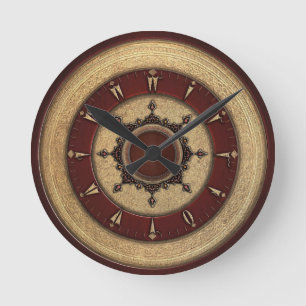 Wall Clock with Patterns & Old Turkish Numbers