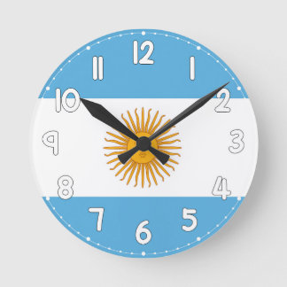 Wall Clock with the flag of Argentina - Flag of Ar