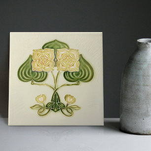 Wall Decor Art Nouveau Vintage Antique Peranakan C Tile