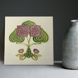 Wall Decor Art Nouveau Vintage Antique Peranakan C Tile