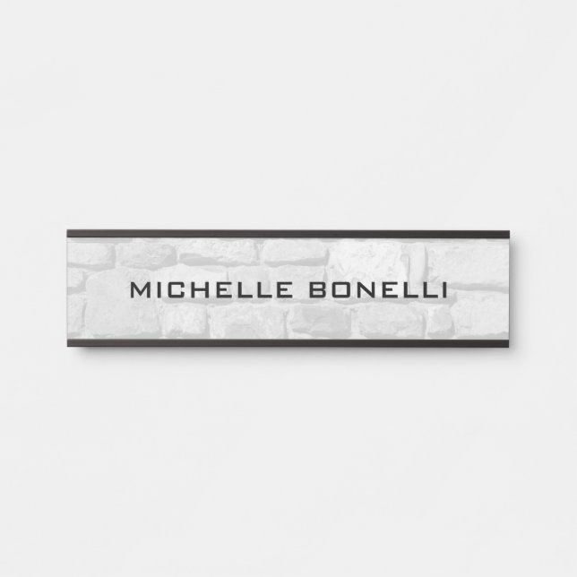 Wall Design Background Plain Modern Grey Black Door Sign (Front)