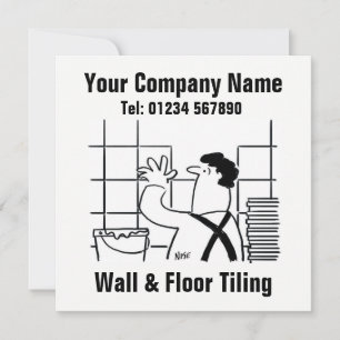 Wall & Floor Tiling Cartoon Card