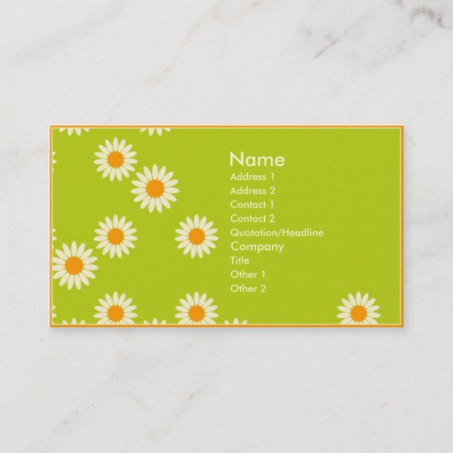 Wall Flowers Business Card (Front)