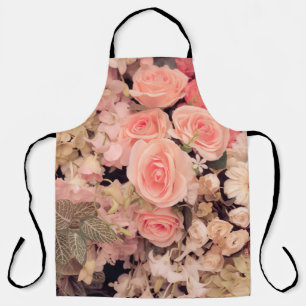 Wall flowers retro texture - Vintage Effect filter Apron