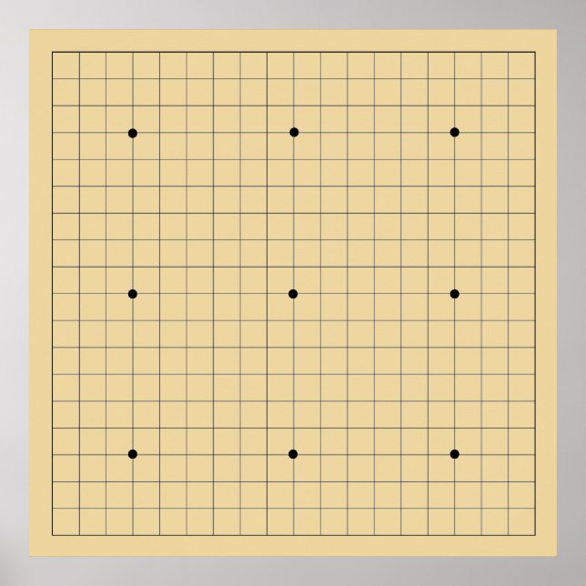 Wall Go Game Board (19x19) (Vers 2) Poster (Front)