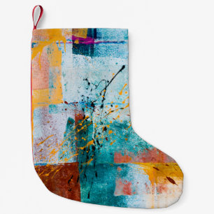 Wall graffiti on streets of west Los Angeles, CA o Small Christmas Stocking