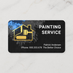 Wall Grunge Paint Painter Service Business Card