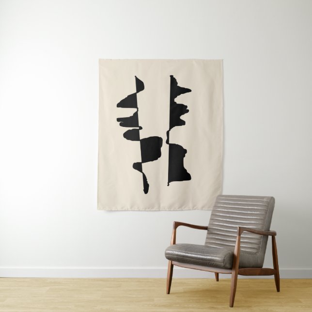 Wall Hanging "Abstract Dual Face" Tapestry (In Situ)