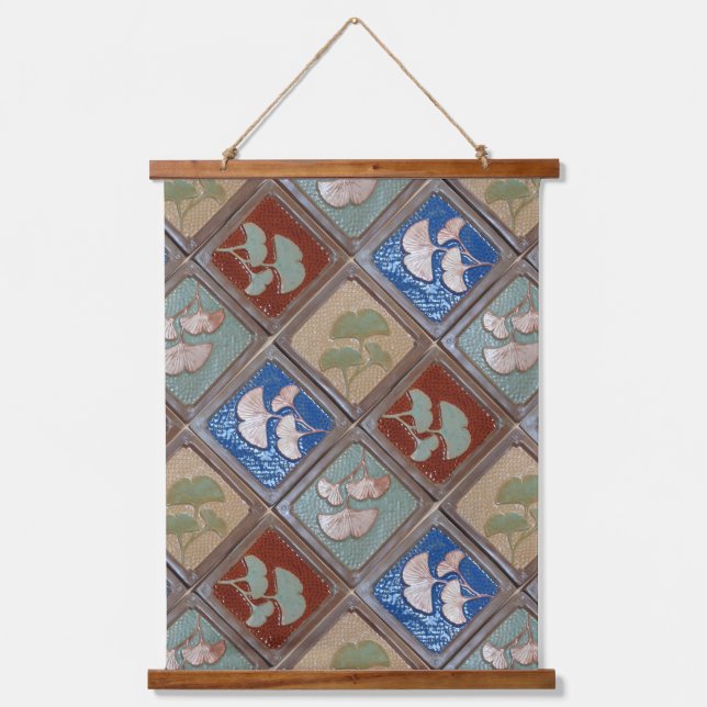 Wall hanging Tapestry, Gingko leaves Hanging Tapestry (Front)