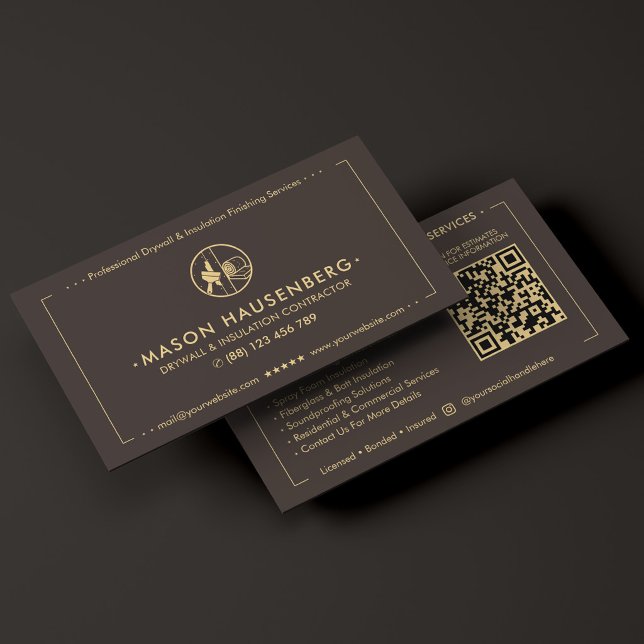  Wall Insulation Ceiling Contractor Espresso Business Card (Drywall Insulation Ceiling Contractor Espresso Business Card
)