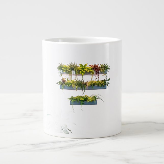 Wall-Mounted Air Purifying Planters Large Coffee Mug (Front)
