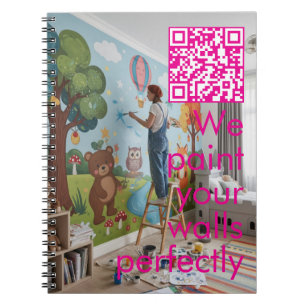 Wall mural painter shop sign  notebook