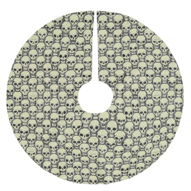 Wall o’ Skulls Brushed Polyester Tree Skirt (Front)