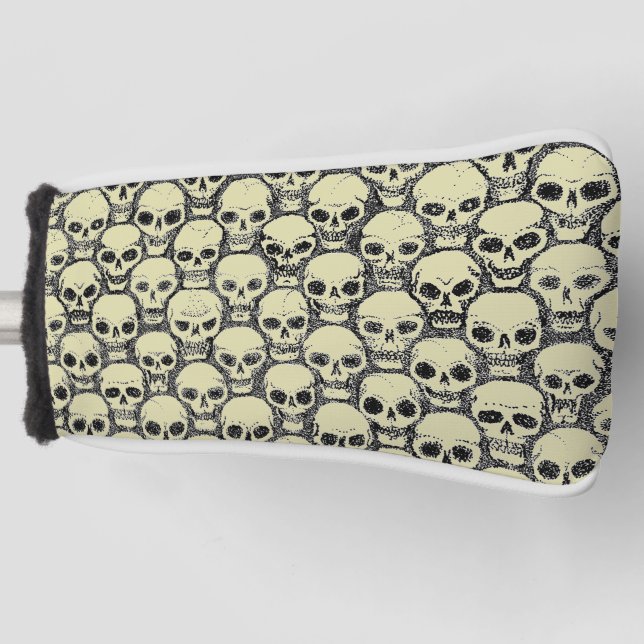 Wall o’ Skulls Golf Head Cover (Front)