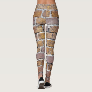 Wall of Bricks background Leggings