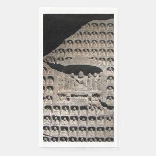 Wall of Buddha Grey Napkin