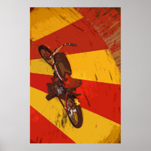 WALL OF DEATH BIKE POSTER