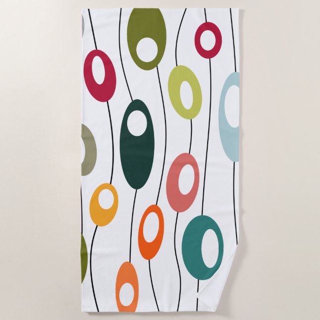 Wall of Ovals  Beach Towel (Front)