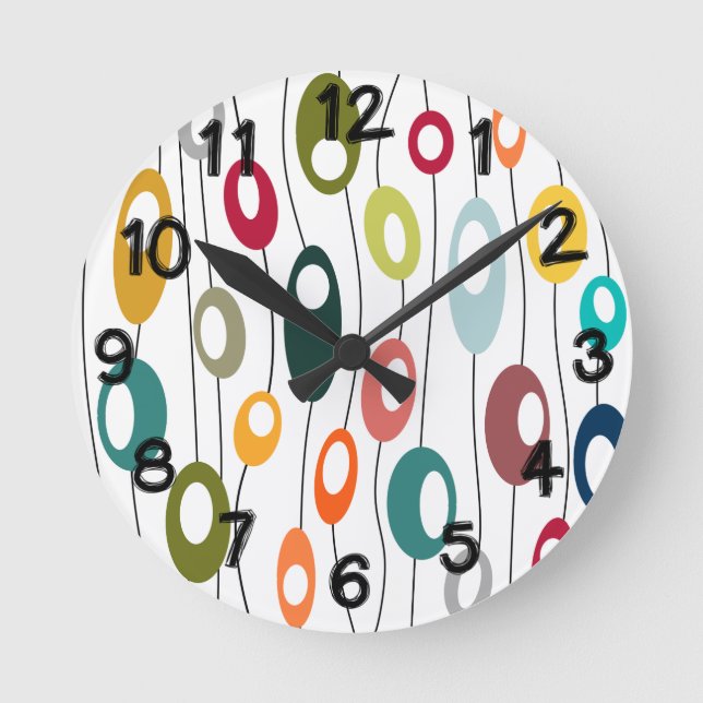 Wall of Ovals  Round Clock (Front)